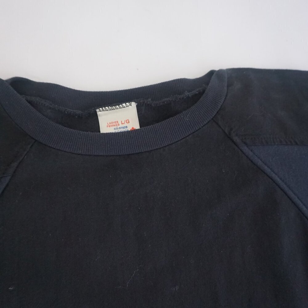 Vintage '90S Black Brooks Active Sportswear Long Sleeve Lightweight Sweater L - Picture 10 of 11